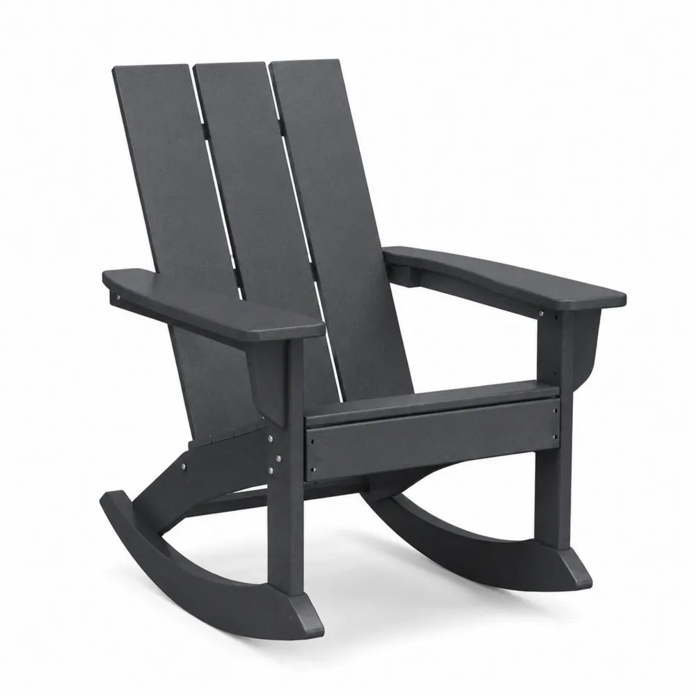 Chaise à bascule en polywood noir