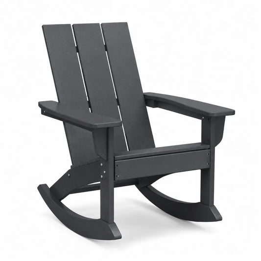 Chaise à bascule en polywood noir