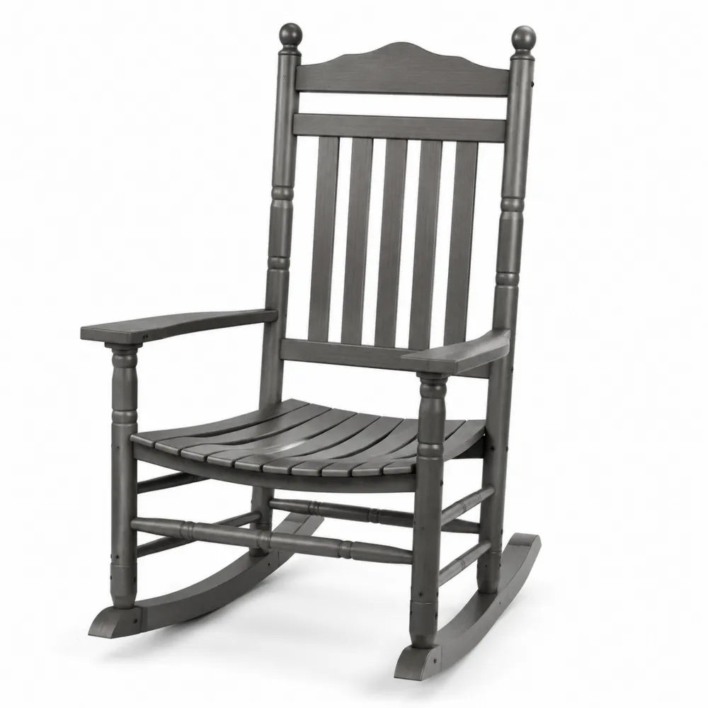 Chaise à bascule en bois gris